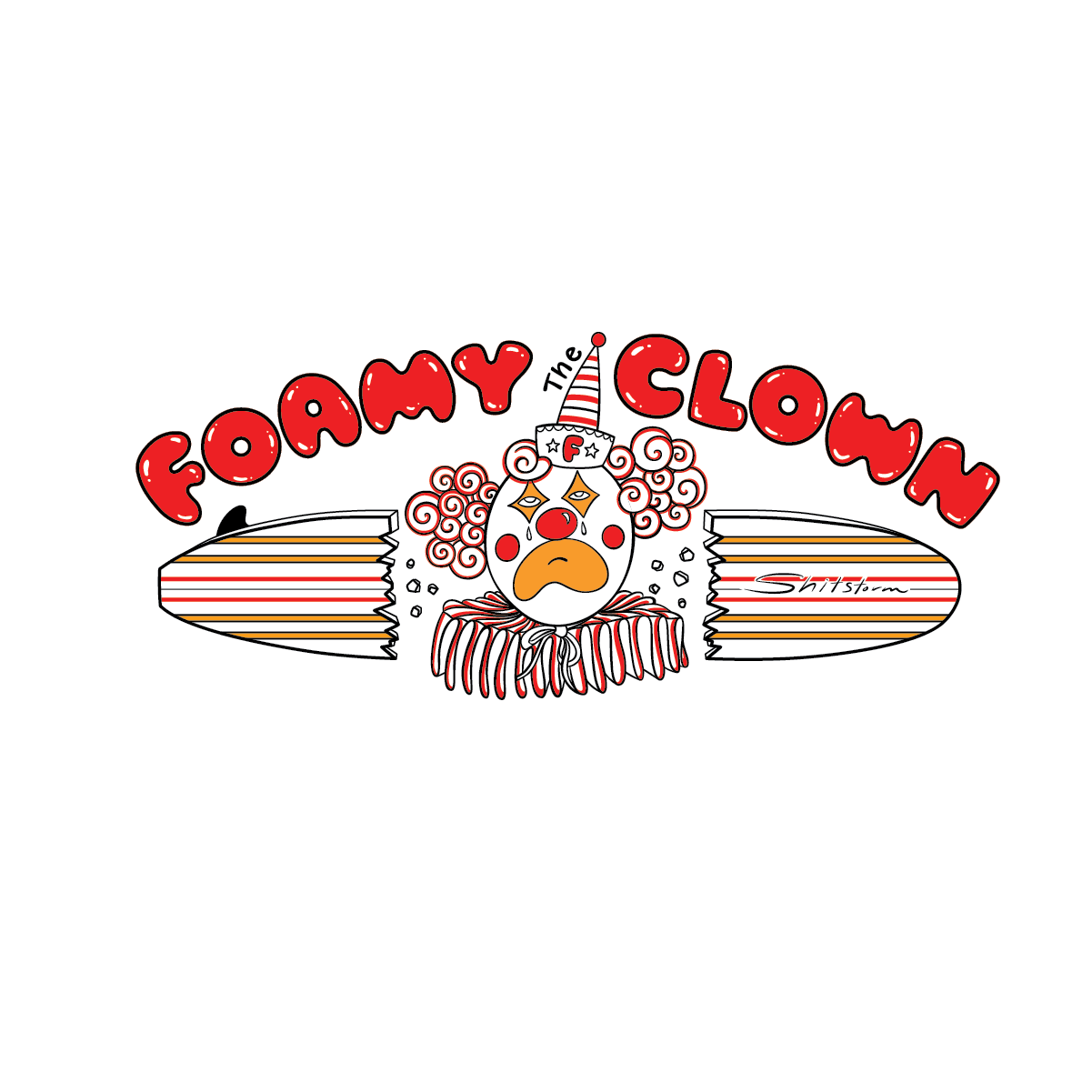 Foamy The Clown - White S/S